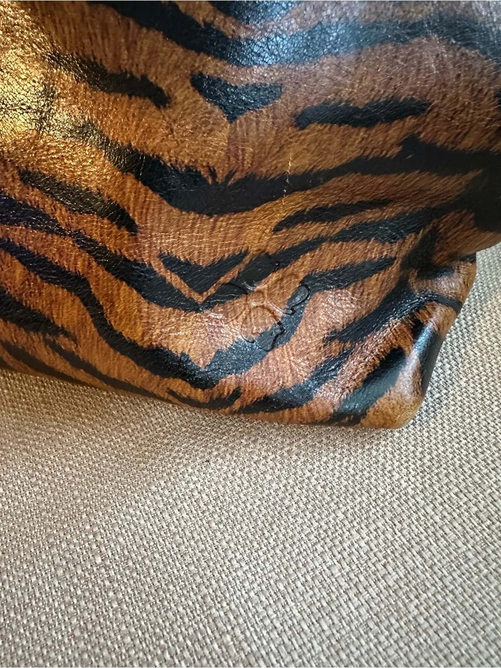 Patricia Nash Novella Frame Bag Tiger Print Leather